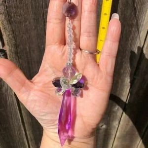 Gorgeous Huge Purple K9 Crystals Suncatcher NWT